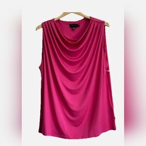 Ted Baker London-Blouse Women's  Pink Sz 4 Ruched Sleeveless